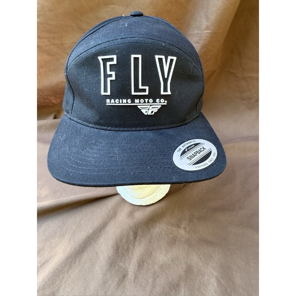 Fly Racing Snapback Hat Black One Size Adjustable Lightweight Cotton